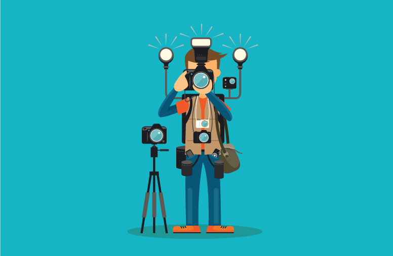 Social Media person with cameras