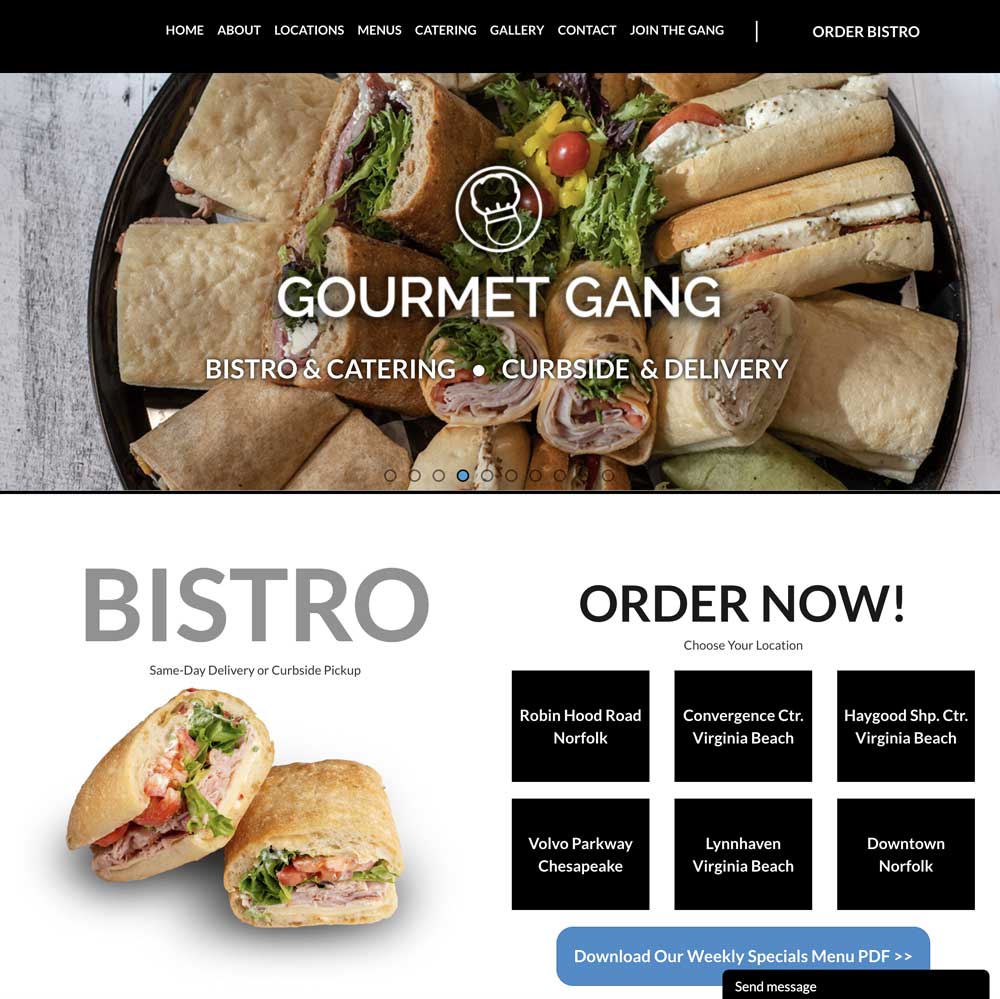Gourmet Gang website