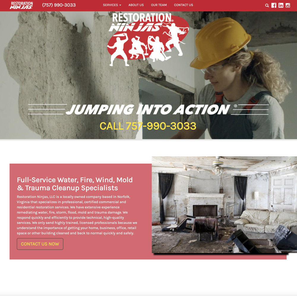 Restoration Ninjas website