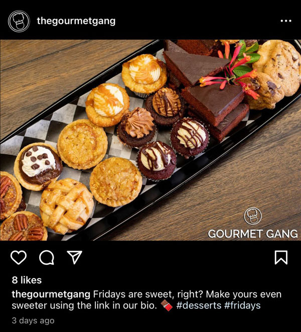 Gourmet Gang Instagram link