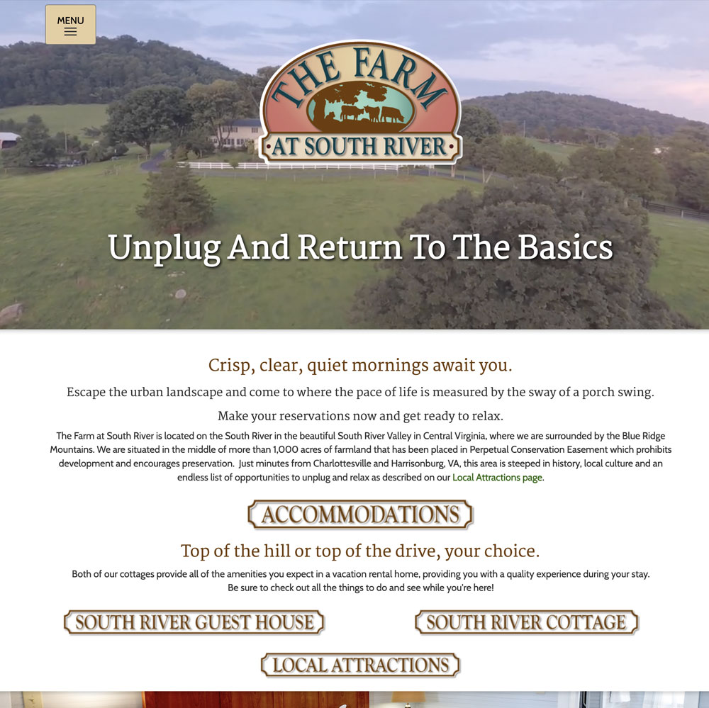 The Farm at South River home page