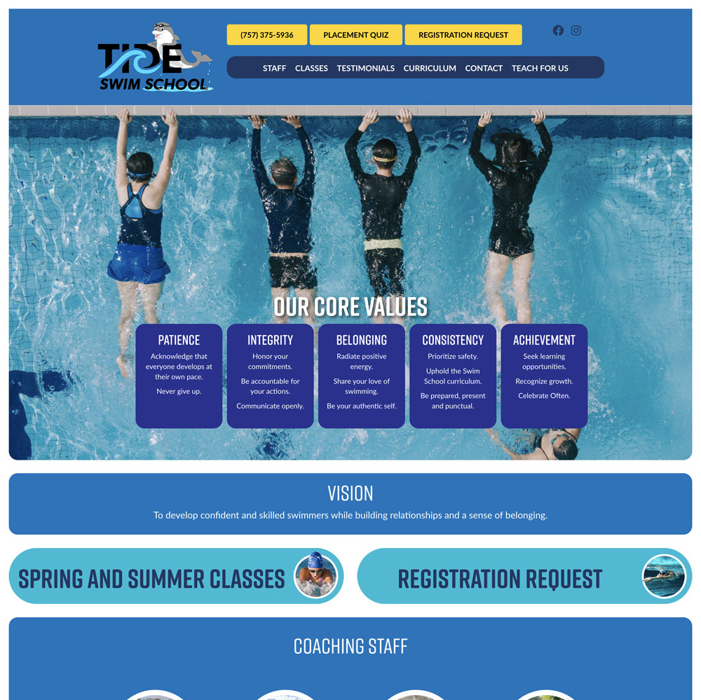 Tide Swim School website link