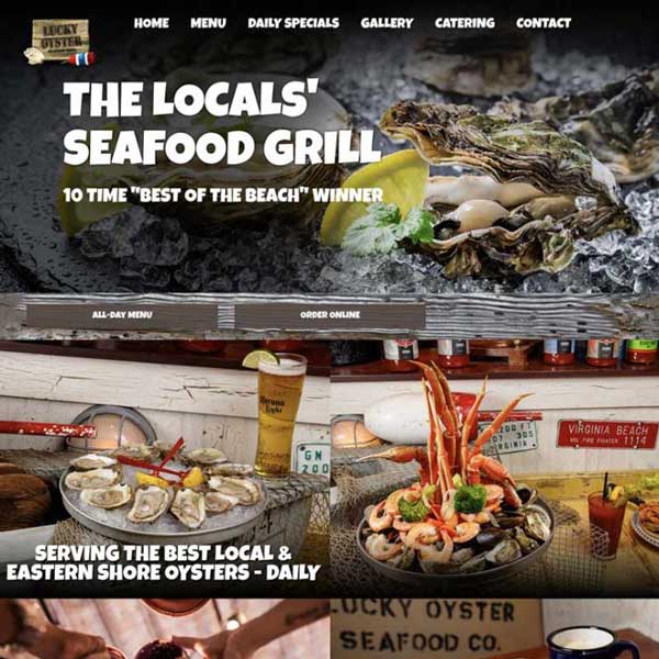 The Lucky Oyster Restaurant website