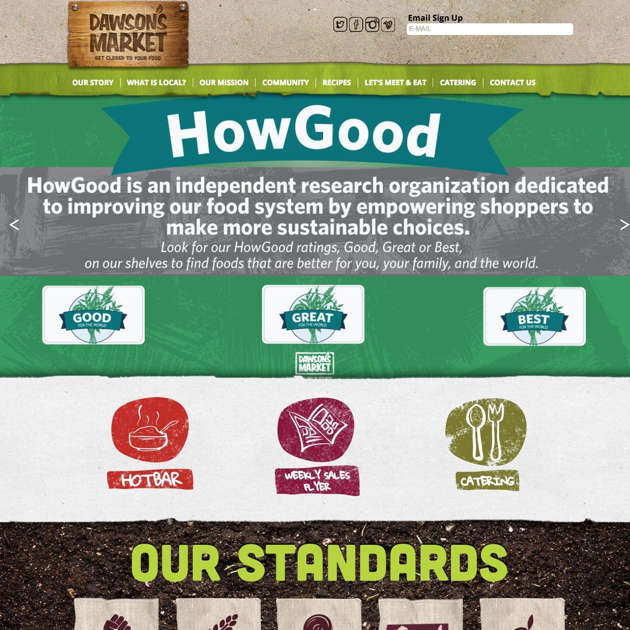 Dawson's Market home page