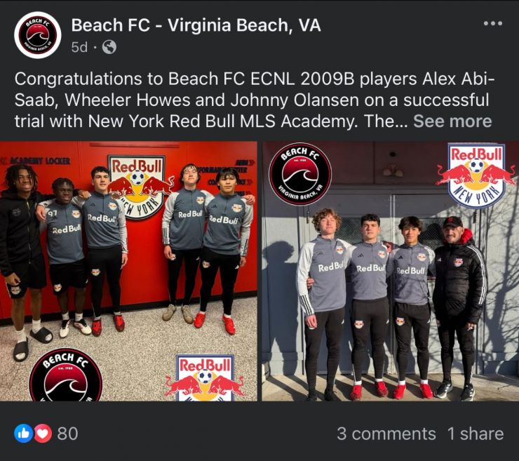 Beach FC Facebook link