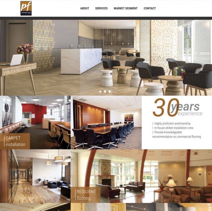 Prestige Floors home page