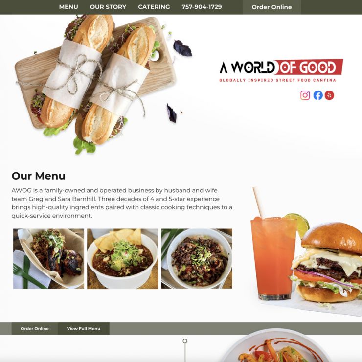 A World Of Good Demo Site homepage image