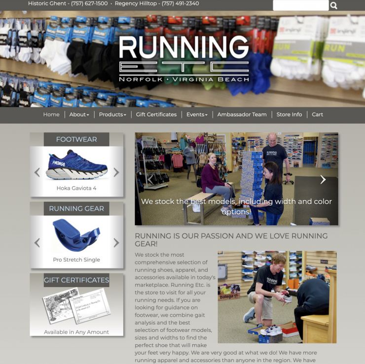 Running Etc. website