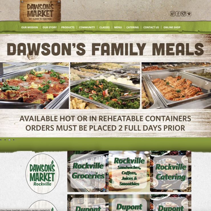 Dawson's Market website