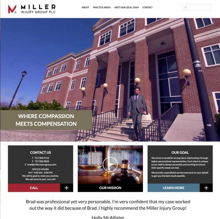 Miller Injury Group website