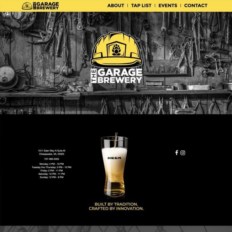 Garage Brewery website