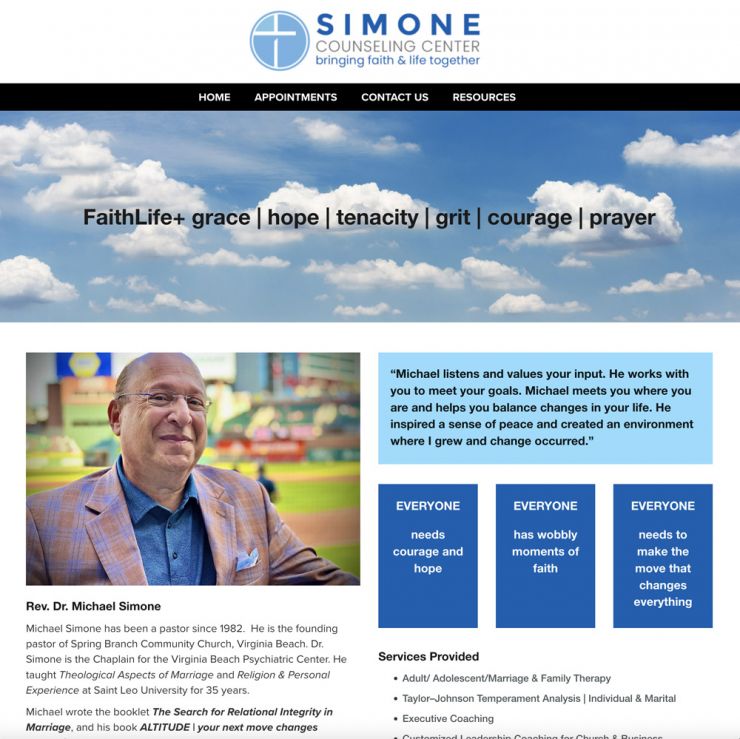Simone Counseling website
